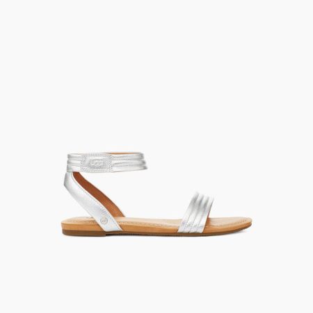 UGG Ethena Silver Sandals for Women (BDJY63407)